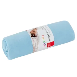 Prześcieradło dziecięce JERSEY niebieskie