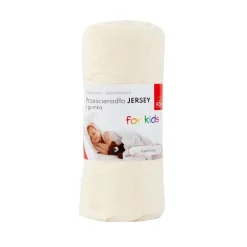 Prześcieradło dziecięce JERSEY białe